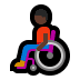 👨🏿‍🦽 man in manual wheelchair: dark skin tone display on Windows